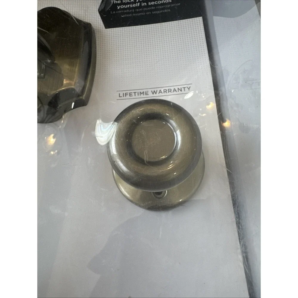 Kwikset Belleview Single Cylinder Antique Brass Handle Set‎ 96870 098